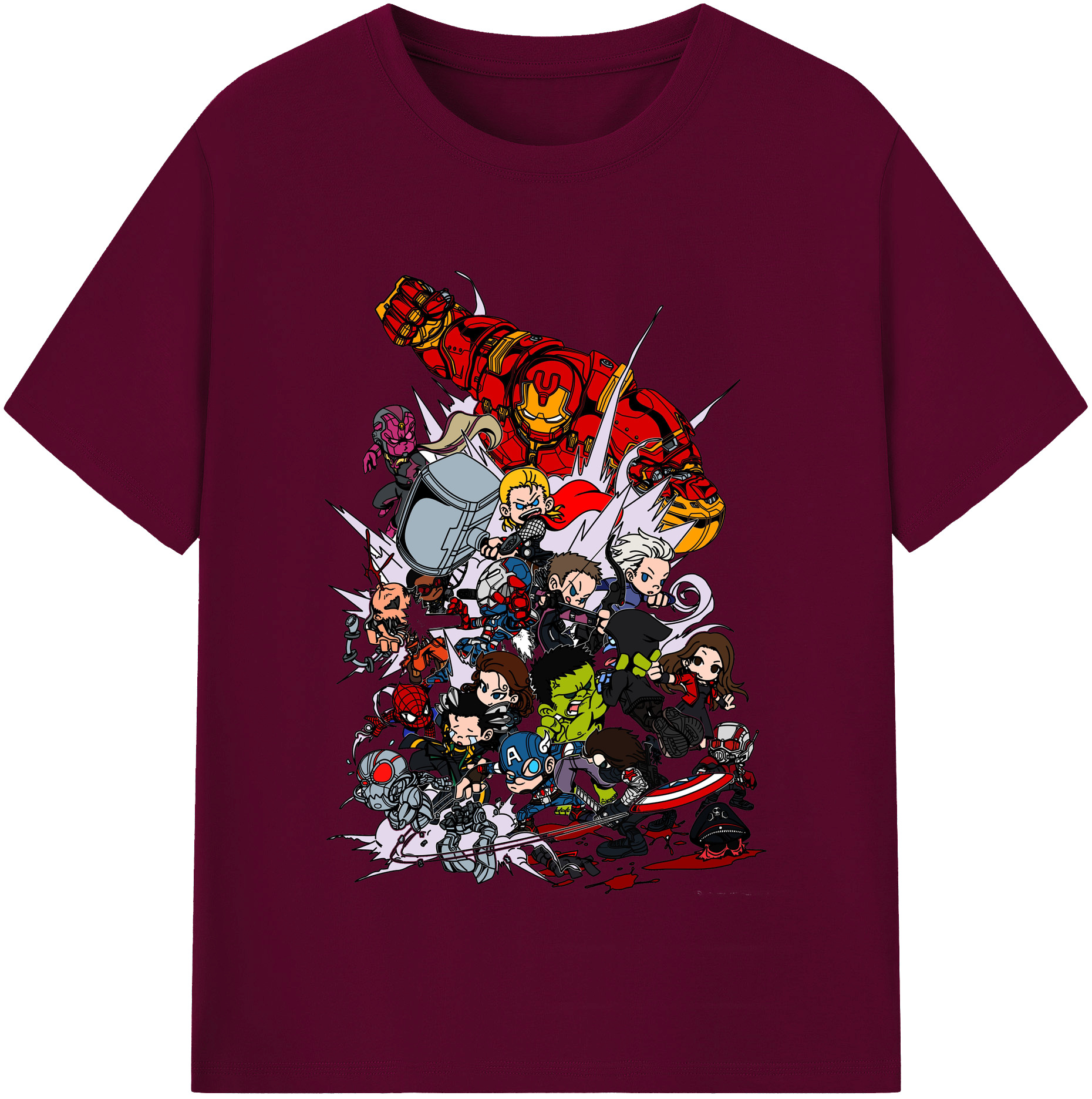 （画像用） アベンジャーズ The Avengers レディースカジュアルプリントTシャツ（綿100％）
